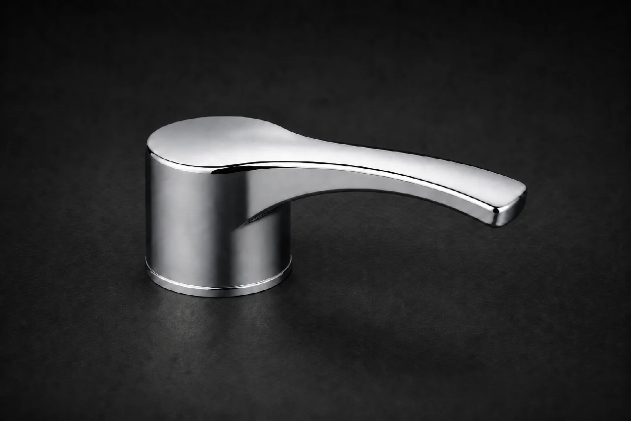 Chrome-plated zinc alloy lever handle, illustration